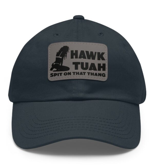 Funny Hawk Tuah Leather Patch Hat