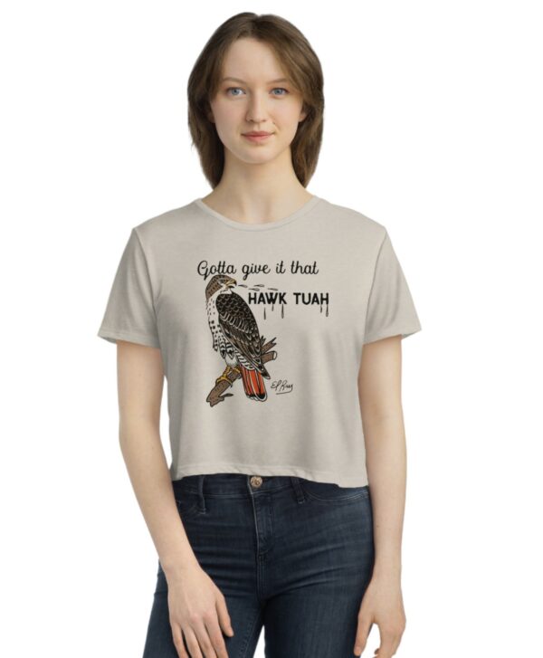 Gotta Give It That Hawk Tuah Women's Cropped Shirts