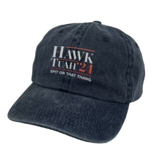 HAWK TUAH NAVY WASHED DAD HAT