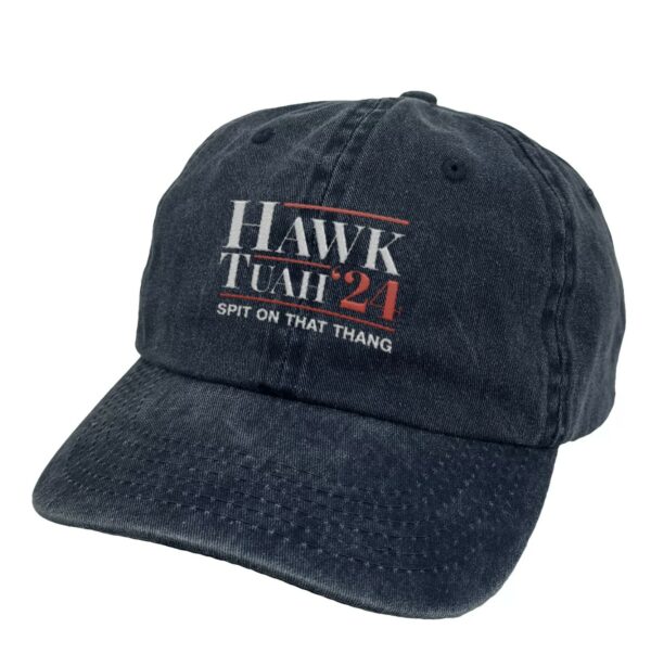 HAWK TUAH NAVY WASHED DAD HAT