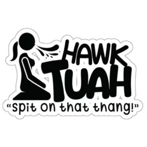 HAWK TUAH Spit On That Thang Decals Funny Viral Meme Decals Kiss-Cut Stickers