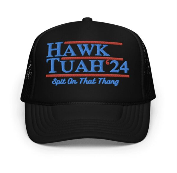 Hawk Tuah 2024 Foam Trucker Hat - Black