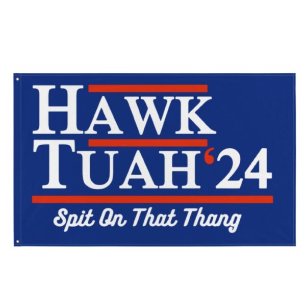 Hawk Tuah 2024 Grommet Flag