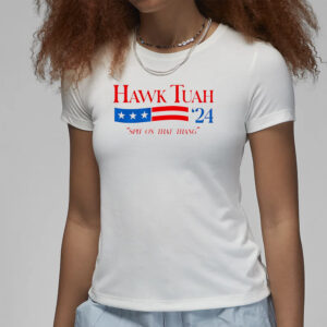 Hawk Tuah 2024 Spit On That Thang America Flag T-Shirt 2024 1