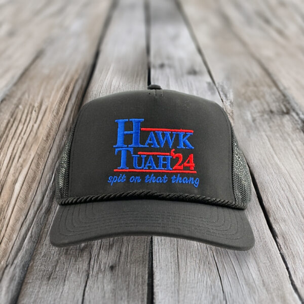 Hawk Tuah 2024 Trucker Hat - Black