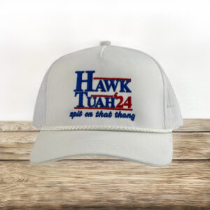 Hawk Tuah 2024 Trucker Hats - White