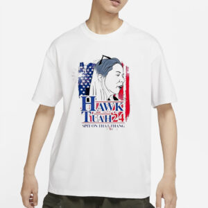 Hawk Tuah 2024 spit on that thang 4th of July American flag T-Shirt