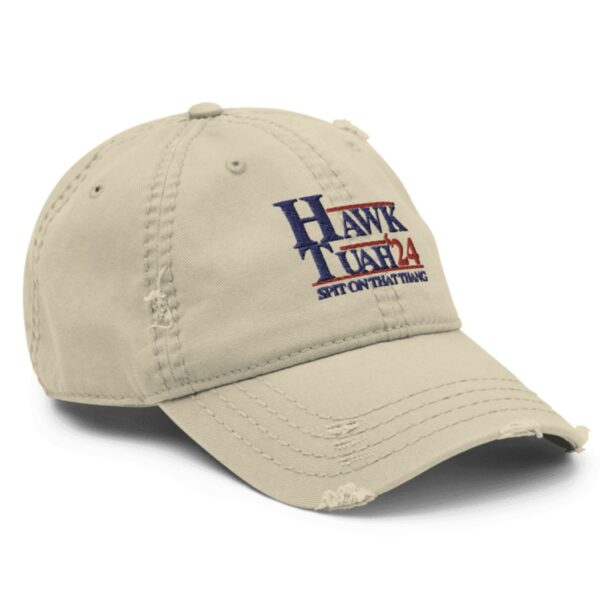 Hawk Tuah 24 Distressed Dad Hat Cap