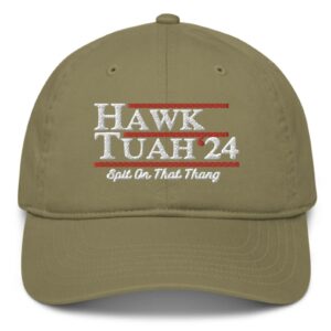 Hawk Tuah 24 Embroidered Baseball Cap June