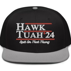 Hawk Tuah 24 Embroidered Snapback Hat