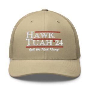 Hawk Tuah 24 Embroidered Trucker Hat Caps