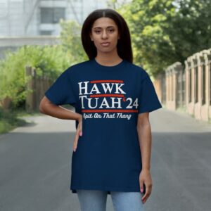 Hawk Tuah 24 Navy T-Shirt us