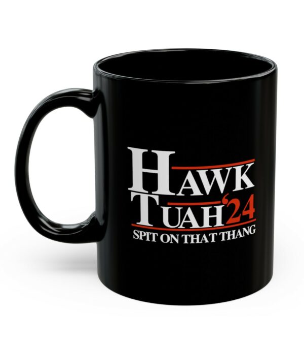 Hawk Tuah 24 Spit On That Thang Black Mugs