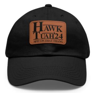 Hawk Tuah 24 Spit On That Thang Leather Patch Hats