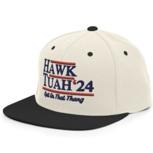 Hawk Tuah 24 Spit On That Thang Snapback Hat Caps