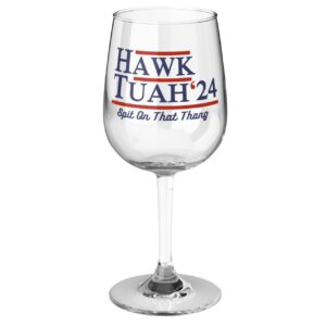 Hawk Tuah 24 Wine Glass, 12oz