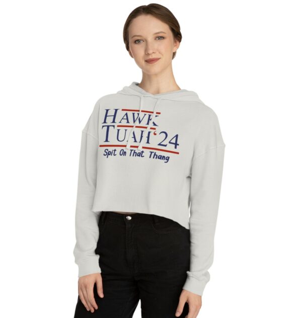 Hawk Tuah 24 Women’s Cropped Hooded Sweatshirt Shirts