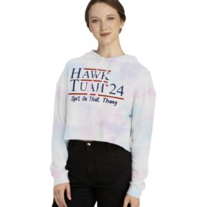 Hawk Tuah 24 Women’s Cropped Hooded Sweatshirts