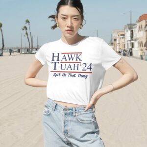 Hawk Tuah 24 Women's Flowy Croppeds Shirt