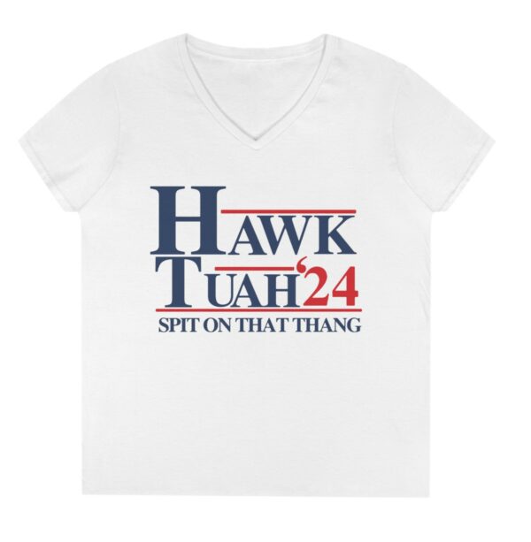 Hawk Tuah 24 Women's V-Neck Shirt