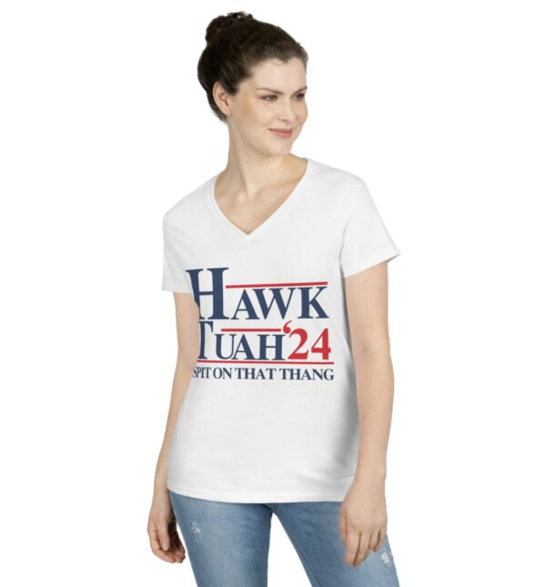 Hawk Tuah 24 Women's V-Neck Shirts