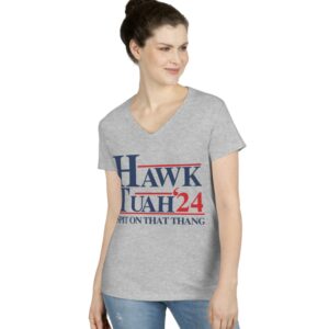 Hawk Tuah 24 Women's V-Neck T-Shirts