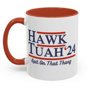 Hawk Tuah Accent Coffee Mugs (11, 15oz)