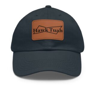 Hawk Tuah Budweiser Leather Patch Hat