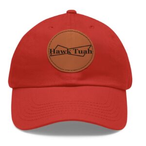 Hawk Tuah Budweiser Leather Patch Hat Caps