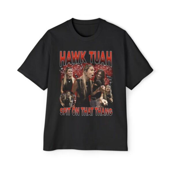 Hawk Tuah Custom Oversized Graphic T-Shirt