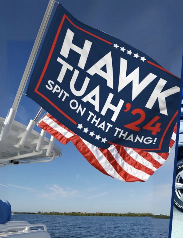 Hawk Tuah Flag, Spit on That Thing Girl Flags