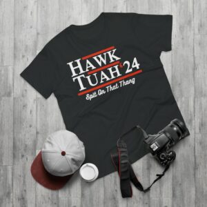 Hawk Tuah Girl 2024 Black T-Shirts