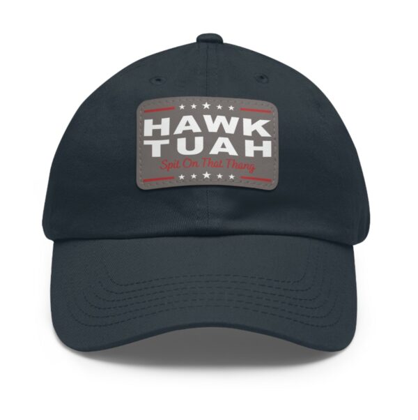 Hawk Tuah Girl Leather Patch Hat