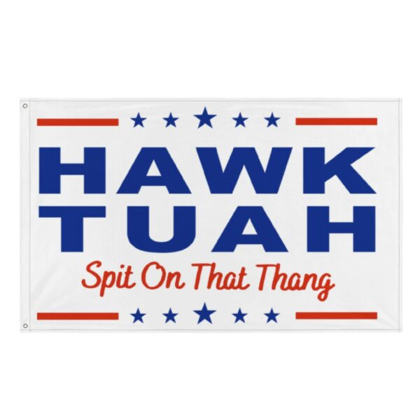 Hawk Tuah Girl Spit On That Thang Grommet Flag