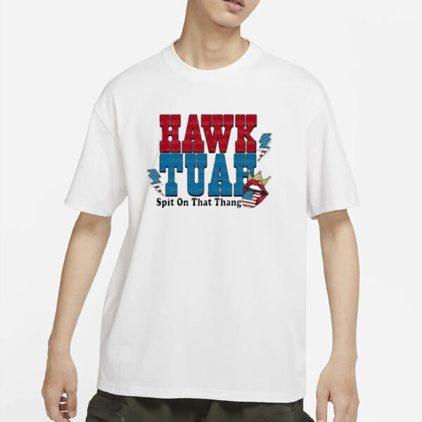 Hawk Tuah Hawk Tuah Lips American T-Shirt