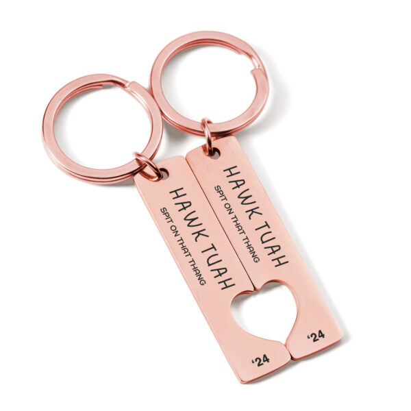 Hawk Tuah Hot Heart Keychain Sets