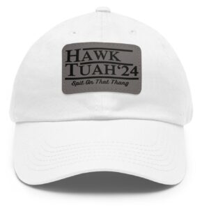 Hawk Tuah Leather Patch Hat