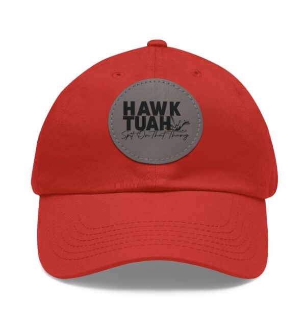 Hawk Tuah Meme Leather Patch Hat Caps