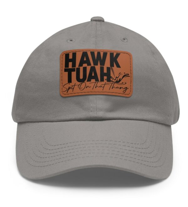 Hawk Tuah Meme Leather Patch Hats