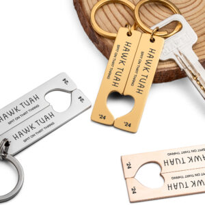 Hawk Tuah New Heart Keychain Sets