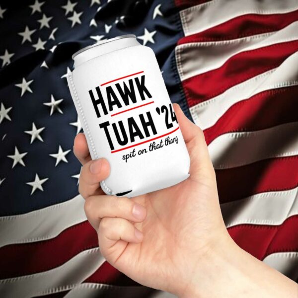 Hawk Tuah Spit On That Thang 2024 Drink Koozie Hawk Tuah 24 Funny7