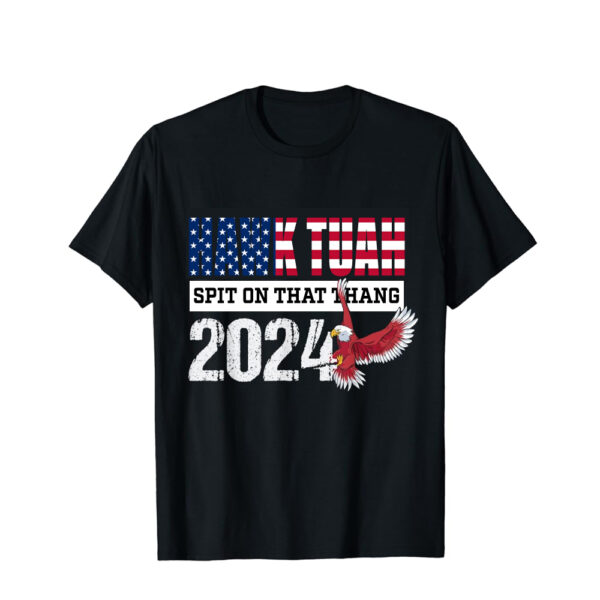 Hawk Tuah Spit on That Thang 2024 Flag USA T-Shirt