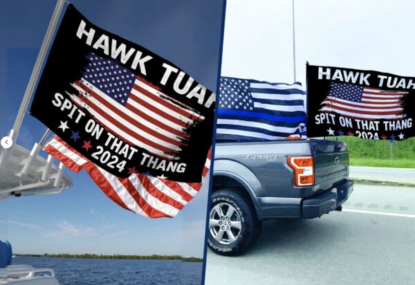 Hawk Tuah Spit on that Thang House Flag us2