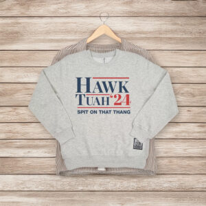 Hawk Tuah White Marle Crew Uncle Reco Shirt