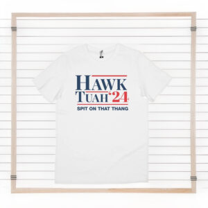 Hawk Tuah White T-Shirt Hawk Tuah White Tee Shirt Uncle Recos