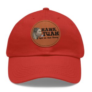 Hot Hawk Tuah 2024 Leather Patch Hat Cap