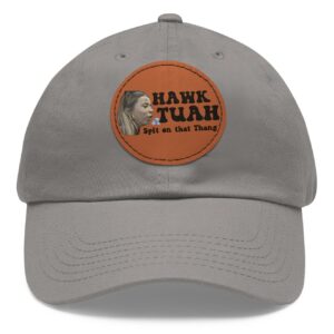 Hot Hawk Tuah 2024 Leather Patch Hat Caps