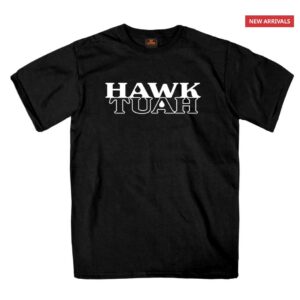 Hot Leathers GMS1557 Men's 'Hawk Tuah' Black Short Sleeve Printed T-Shirt