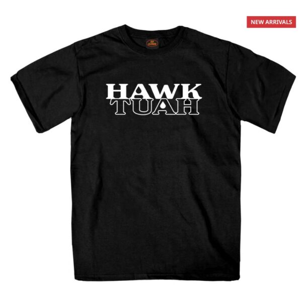 Hot Leathers GMS1557 Men's 'Hawk Tuah' Black Short Sleeve Printed T-Shirt