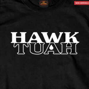 Hot Leathers GMS1557 Men's 'Hawk Tuah' Black Short Sleeve Printed T-Shirts